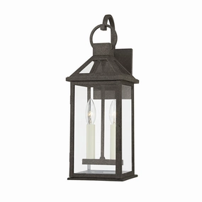 Sanders Two Light Outdoor Wall Sconce French IronOutdoor wall sconces with motion sensor