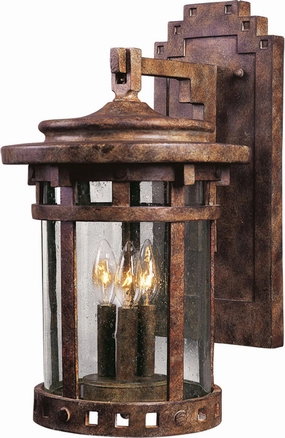 Santa Barbara DC Three Light Outdoor Wall Lantern SiennaOutdoor wall sconces with motion sensor