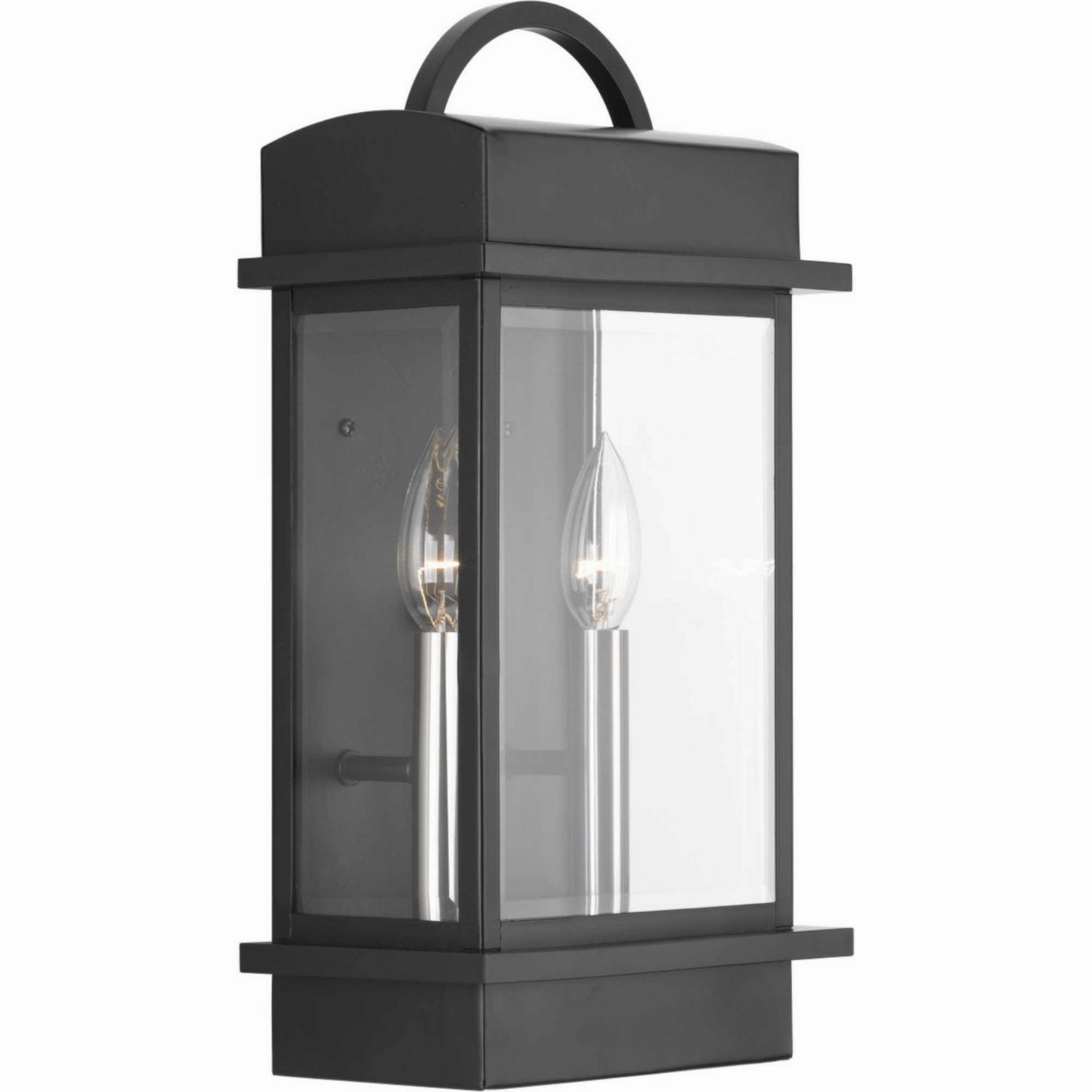Santee Two Light Wall Lantern Black
