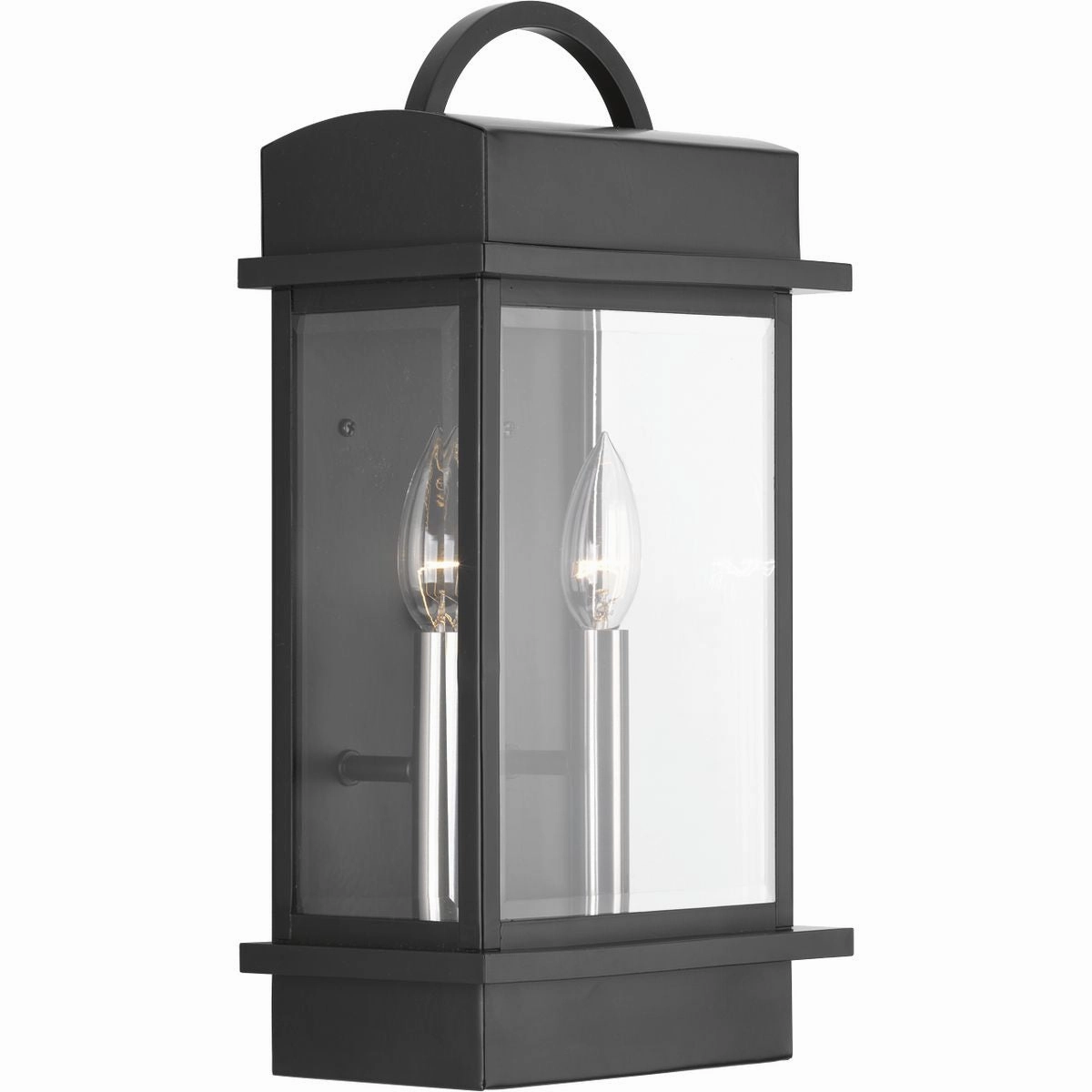 Santee Two Light Wall Lantern Black