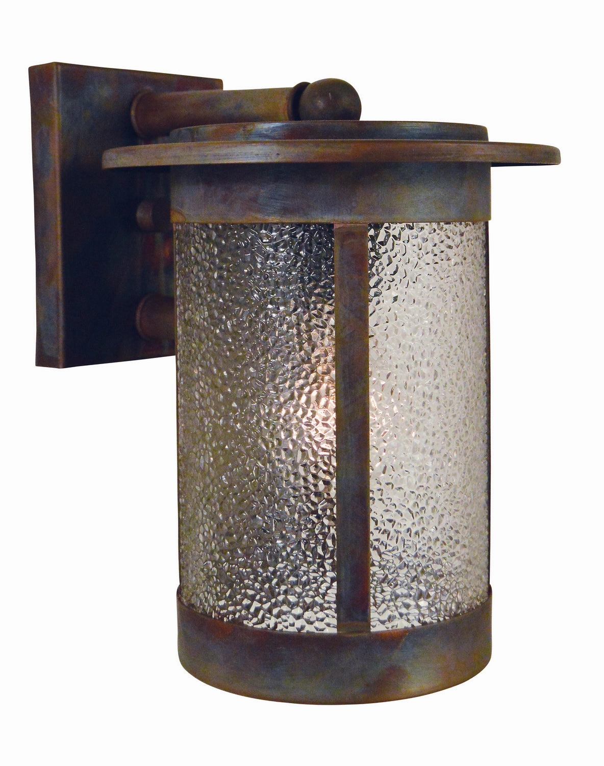 Santorini One Light Wall Mount Raw CopperOutdoor wall sconces with motion sensor
