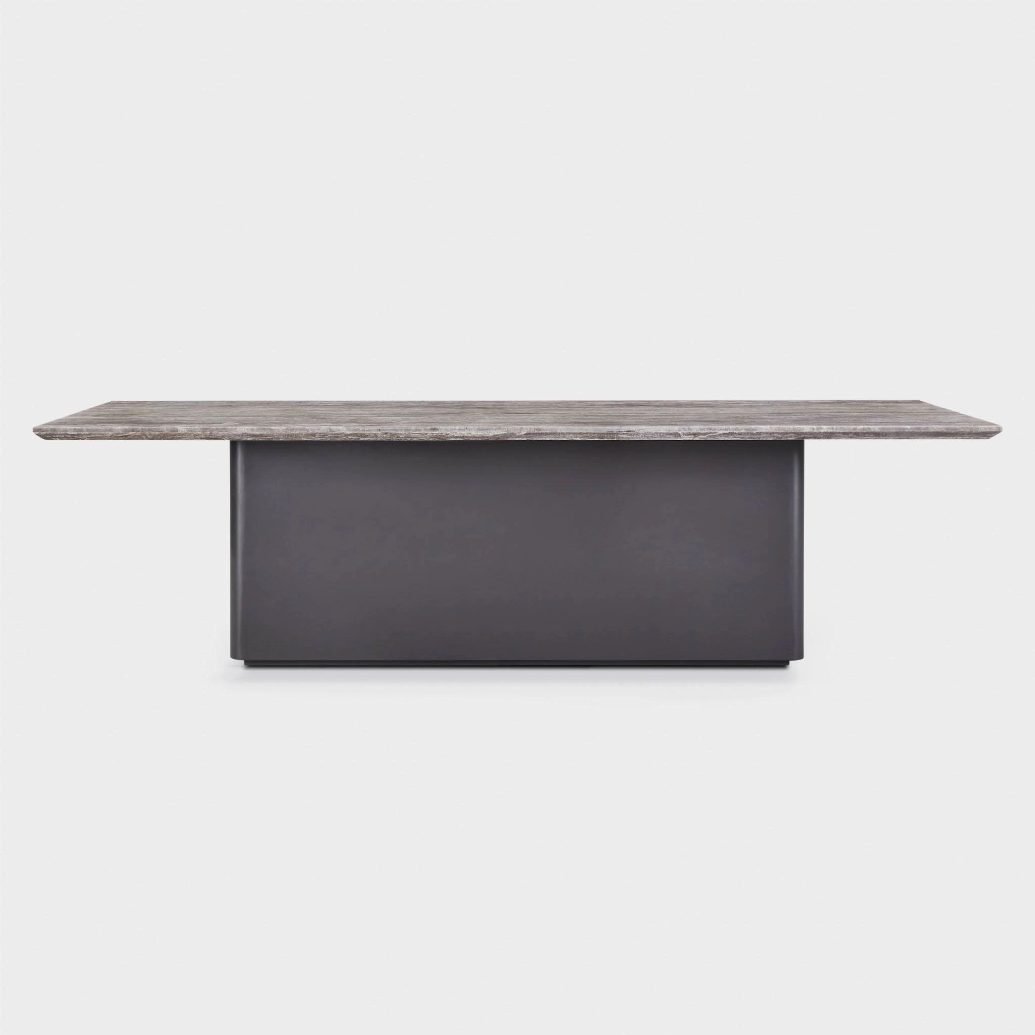 Santorini Outdoor Stone Rectangle Dining Table 108"