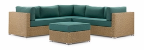 Savannah 4 - Piece Outdoor Sectional - Greenoutdoor patio furniture set