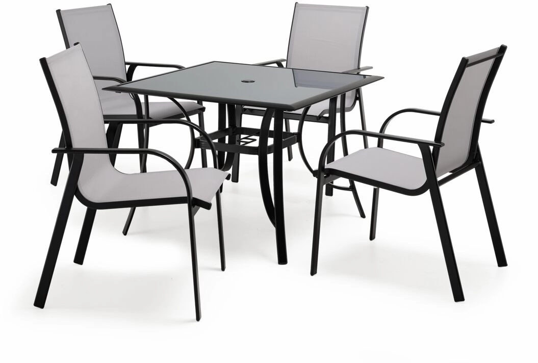 Seabrook II- Outdoor 5-Piece Dining - Greyoutdoor patio furniture set