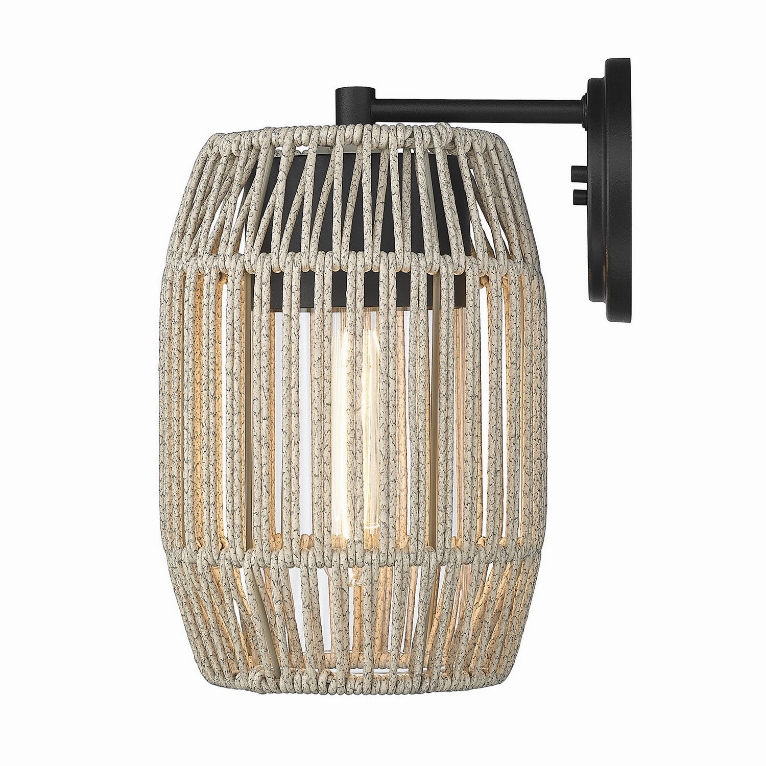 Seabrooke One Light Outdoor Wall Sconce Natural Black