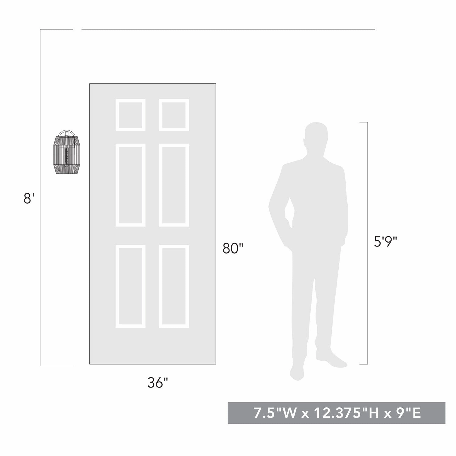 Seabrooke One Light Outdoor Wall Sconce Natural Black