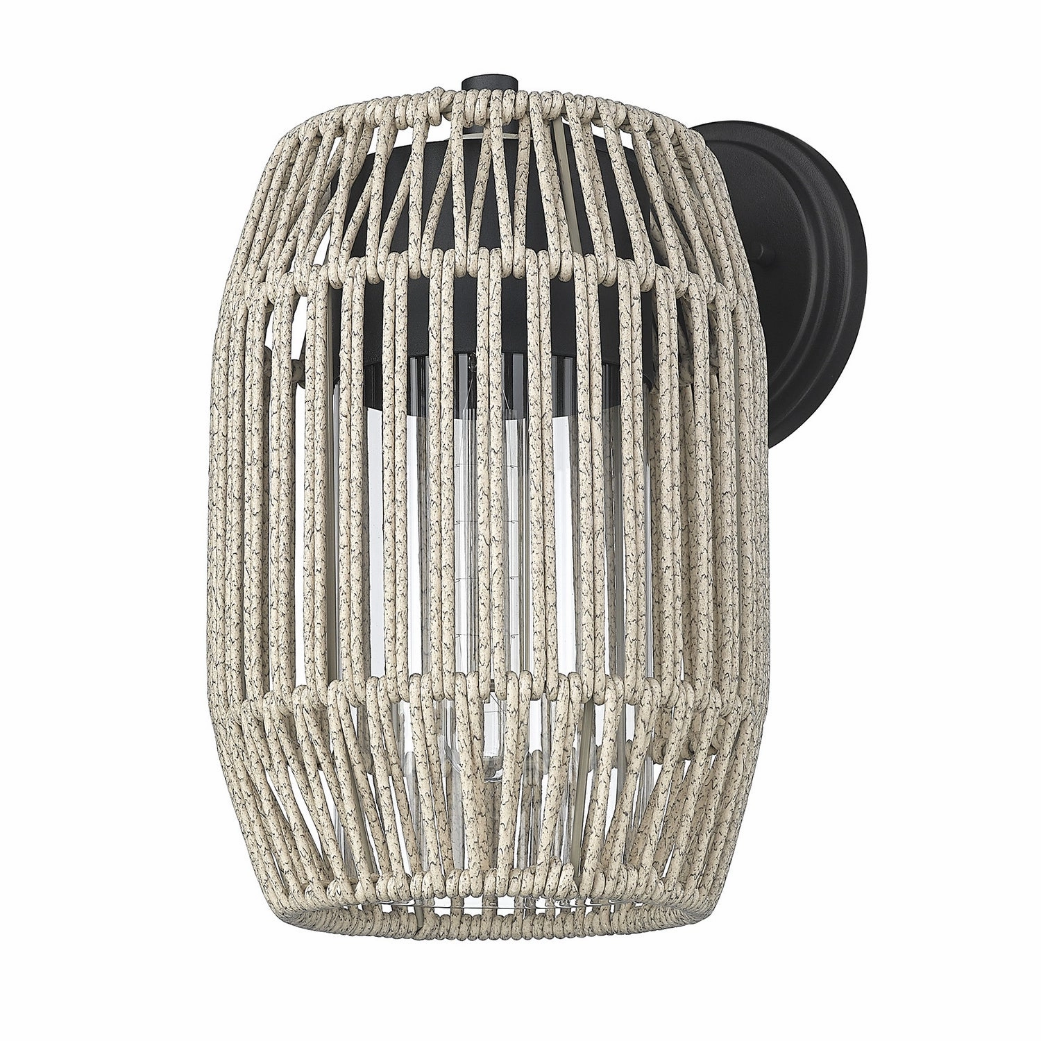 Seabrooke One Light Outdoor Wall Sconce Natural Black