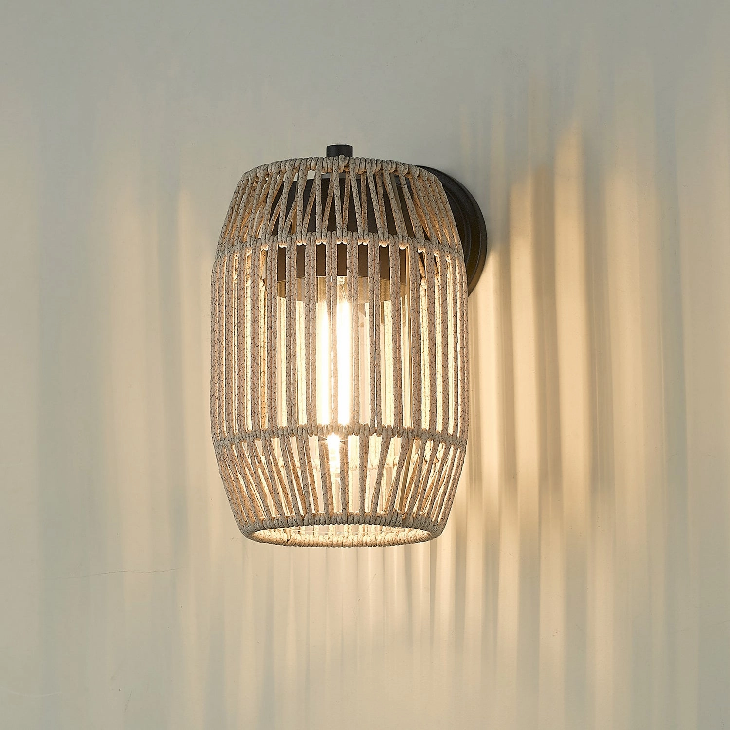 Seabrooke One Light Outdoor Wall Sconce Natural Black