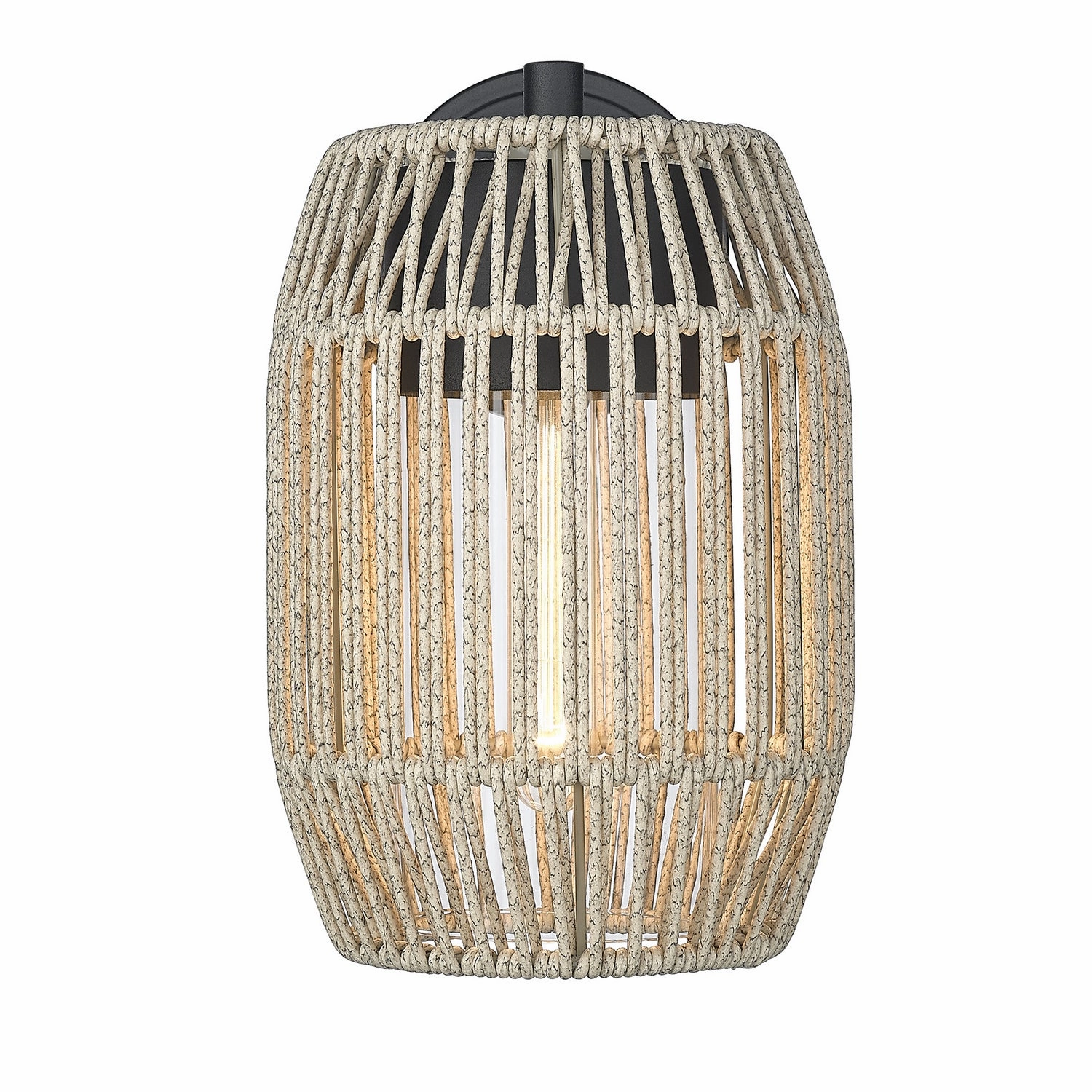 Seabrooke One Light Outdoor Wall Sconce Natural Black