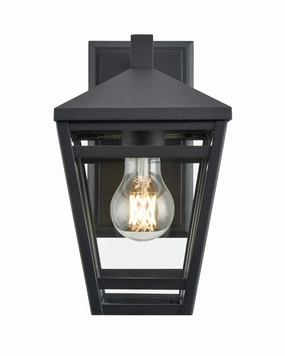 Seager One Light Outdoor Lantern Textured BlackOutdoor wall sconces with motion sensor