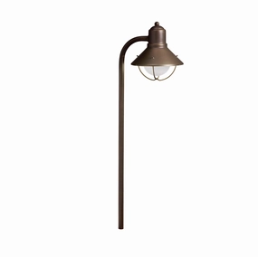 Seaside One Light Path & Spread Olde BronzeDecorative outdoor post lights