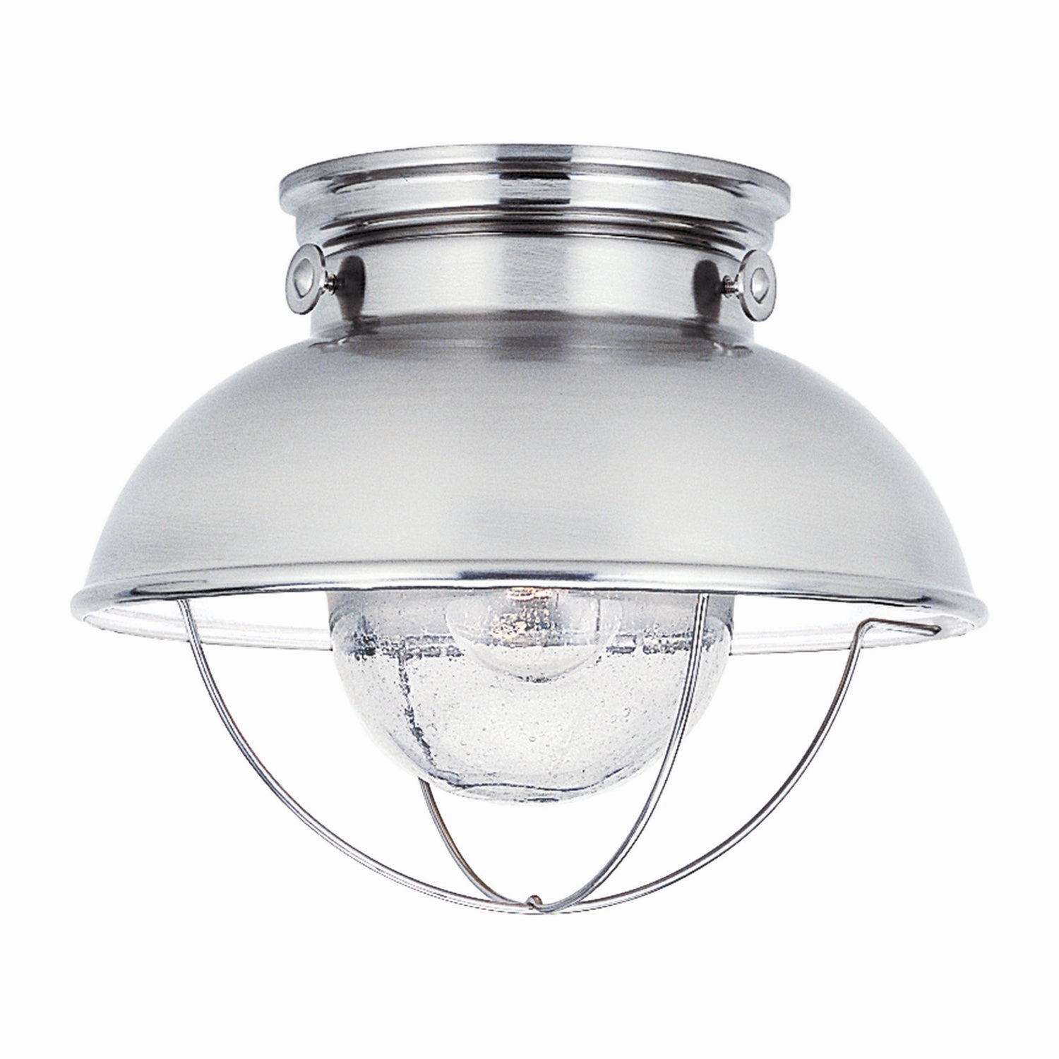 Sebring One Light Outdoor Flush Mount Brushed StainlessOutdoor wall sconces with motion sensor