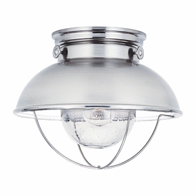 Sebring One Light Outdoor Flush Mount Brushed StainlessOutdoor wall sconces with motion sensor