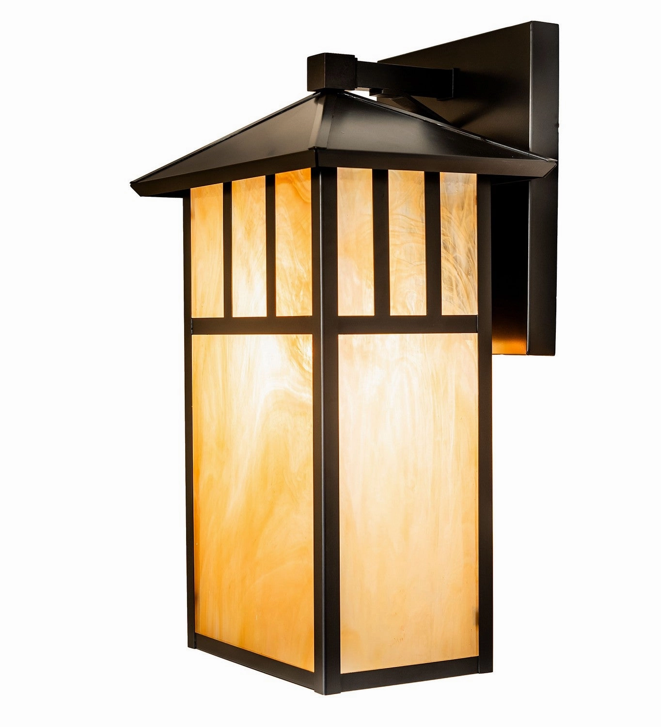 Seneca One Light Wall Sconce Craftsman Brown