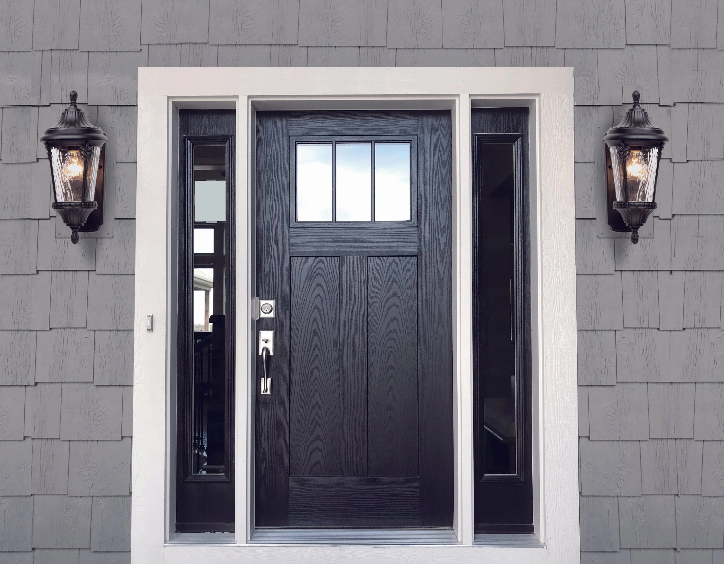 Sentry One Light Outdoor Wall Lantern Black