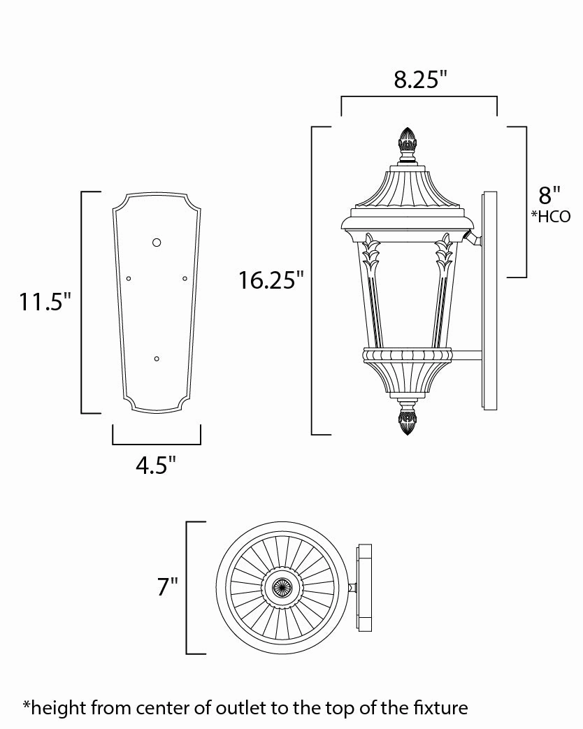 Sentry One Light Outdoor Wall Lantern Black