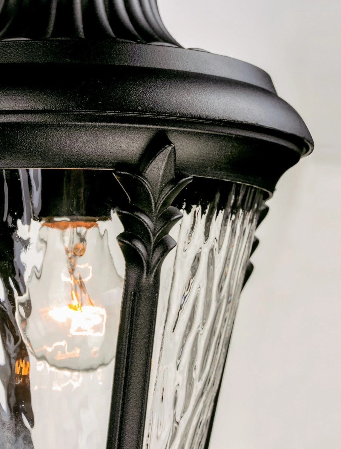 Sentry Three Light Outdoor Wall Lantern Black