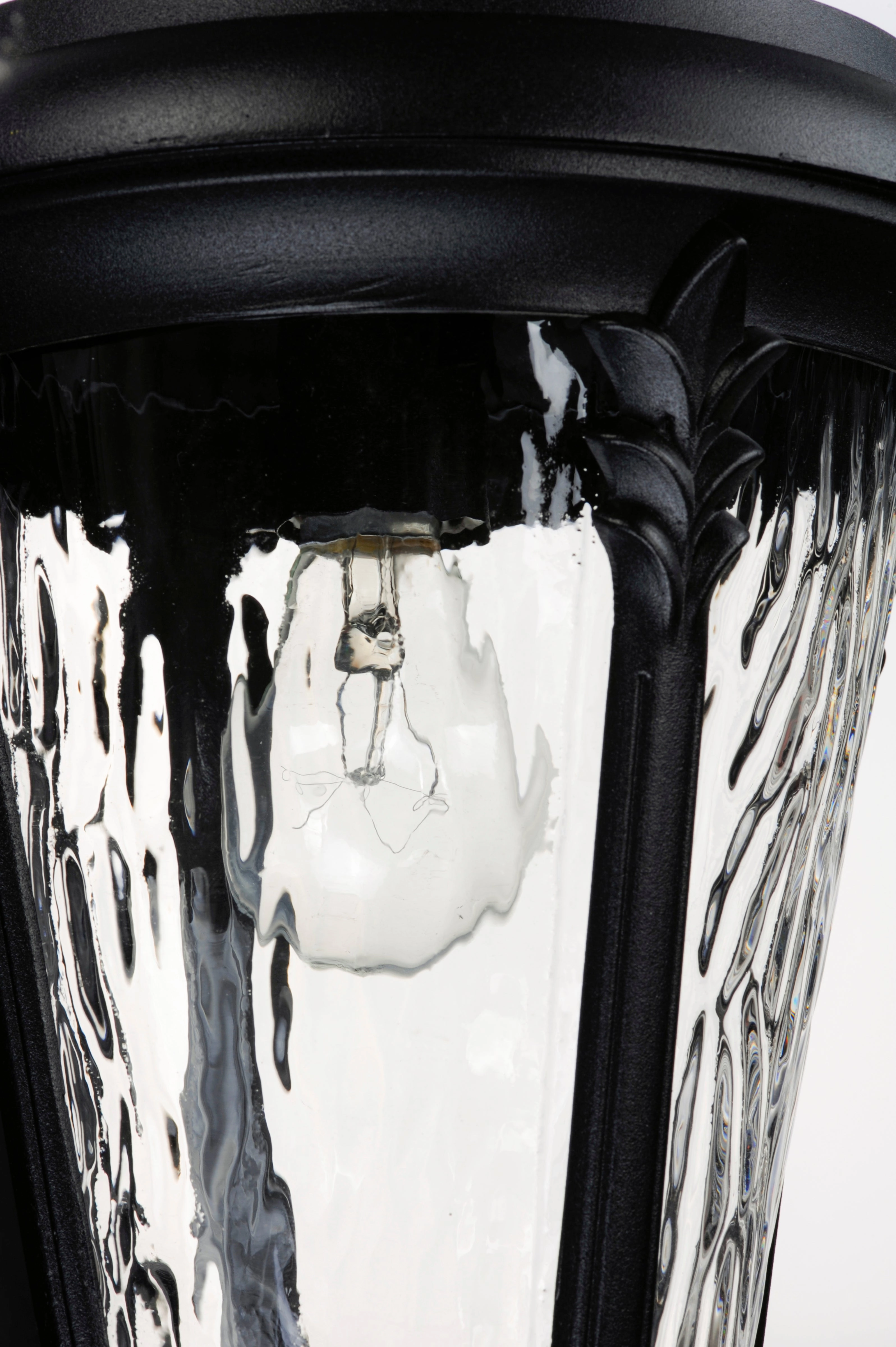 Sentry Three Light Outdoor Wall Lantern Black