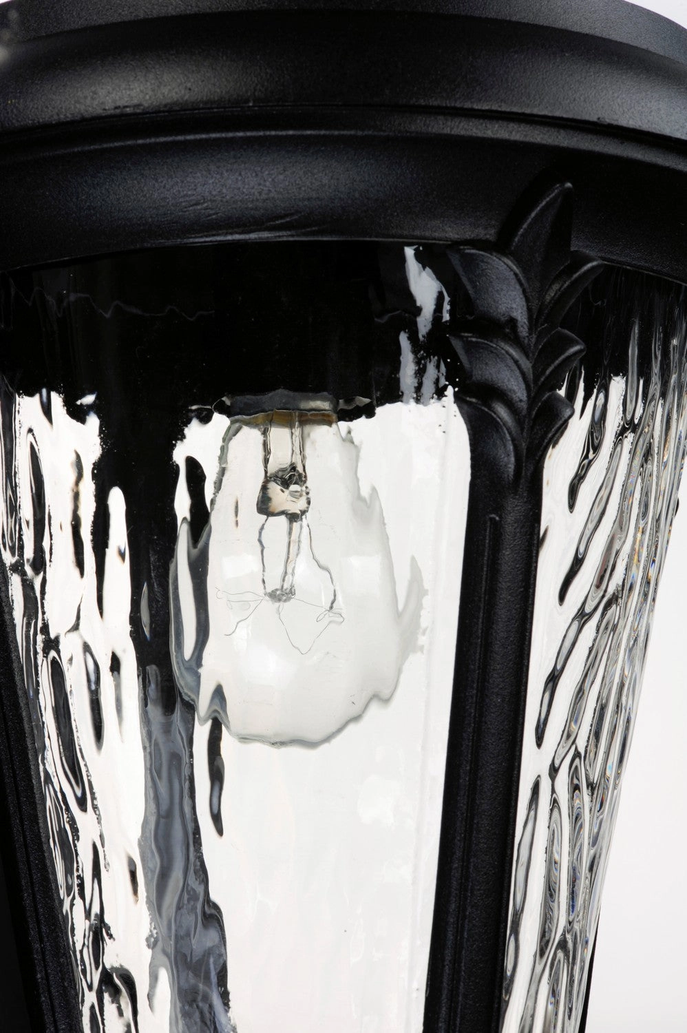 Sentry Three Light Outdoor Wall Lantern Black