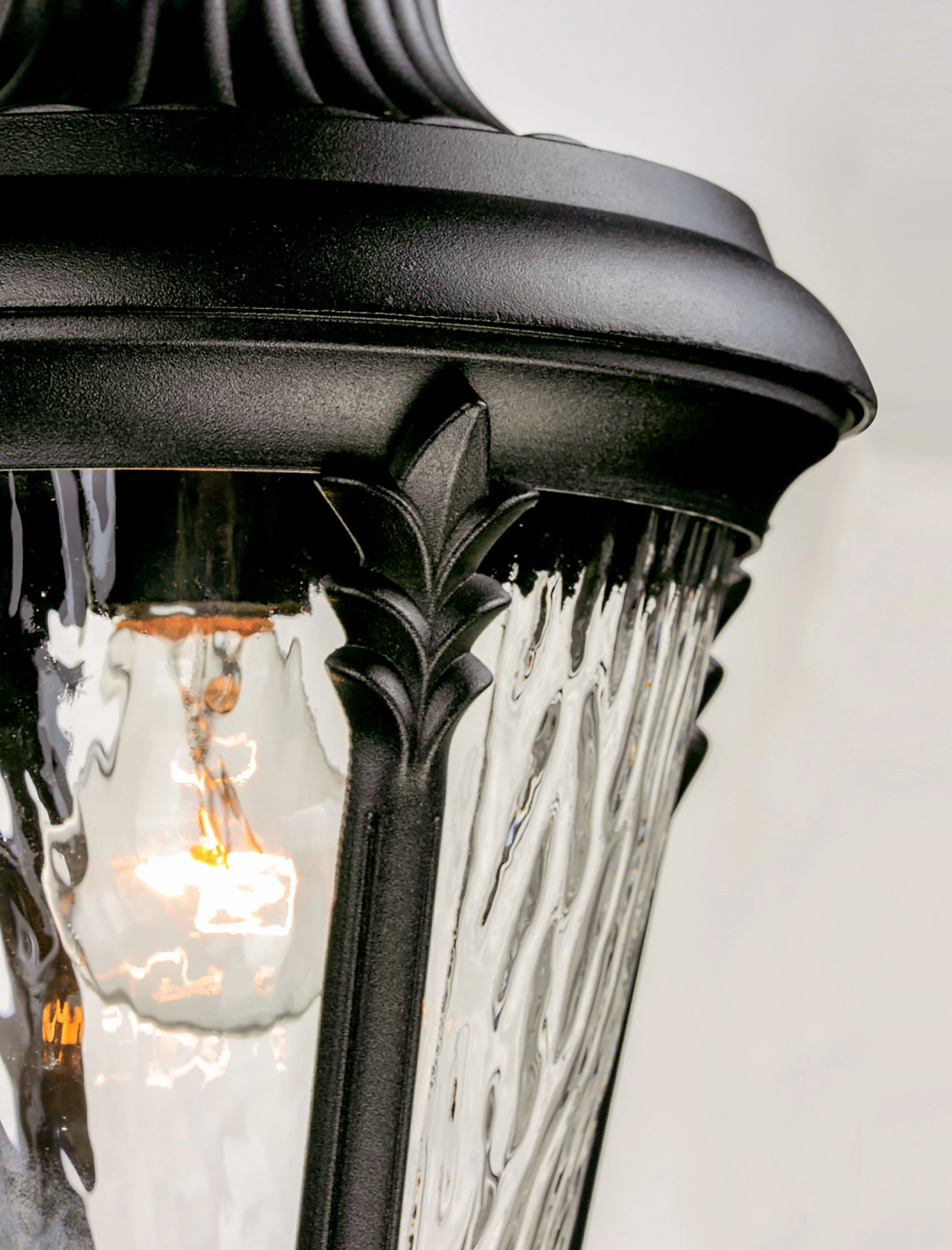 Sentry Three Light Outdoor Wall Lantern Black