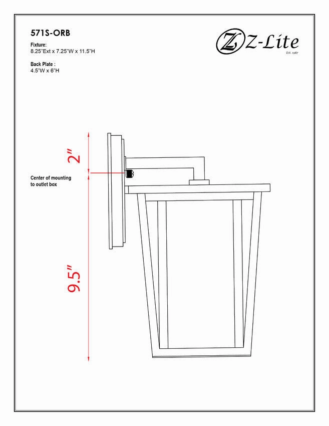 Seoul One Light Outdoor Wall Light Oil Rubbed Bronze