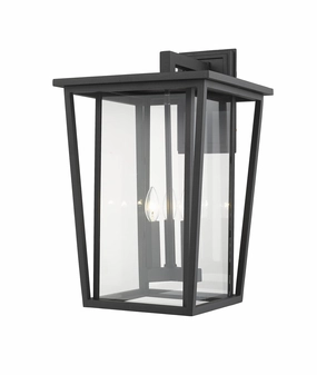 Seoul Three Light Outdoor Wall Light BlackOutdoor wall sconces with motion sensor