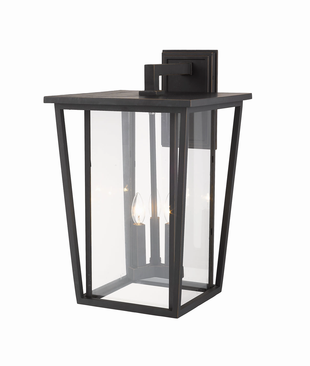 Seoul Three Light Outdoor Wall Light Oil Rubbed Bronze