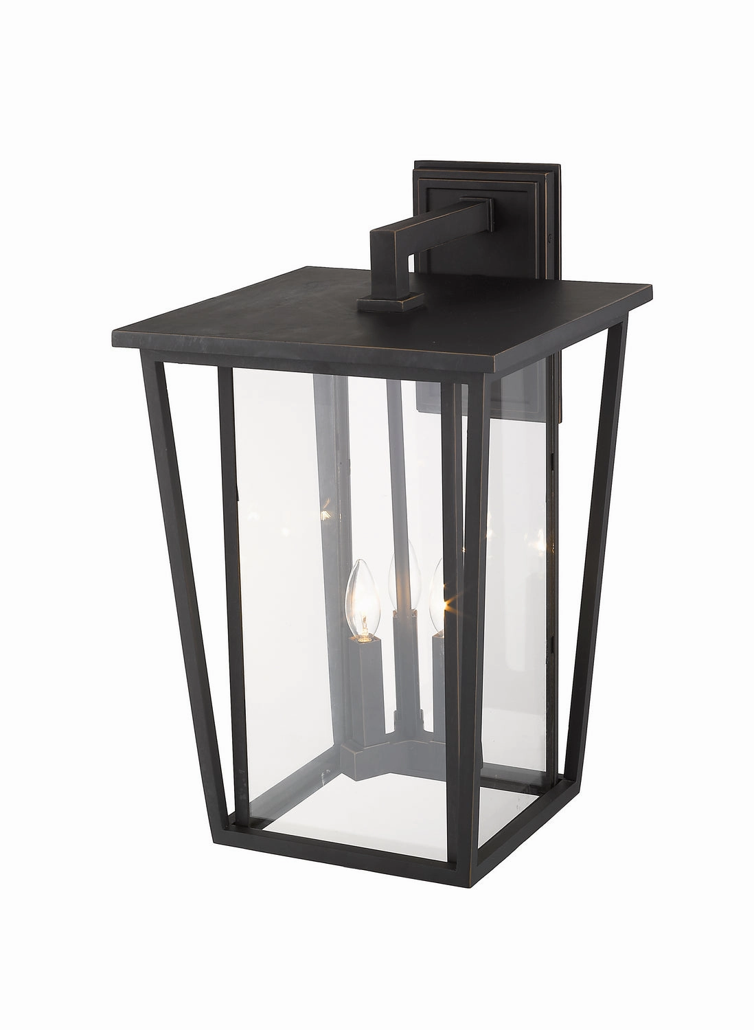 Seoul Three Light Outdoor Wall Light Oil Rubbed Bronze
