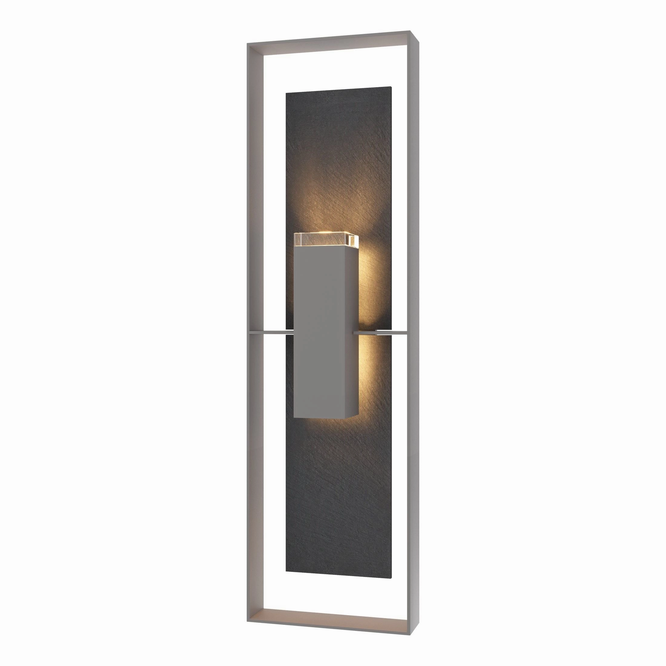Shadow Box Extra Tall Outdoor Sconce with SlateWeatherproof outdoor lighting