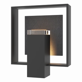 Shadow Box Medium Outdoor Sconce with SlateWeatherproof outdoor lighting
