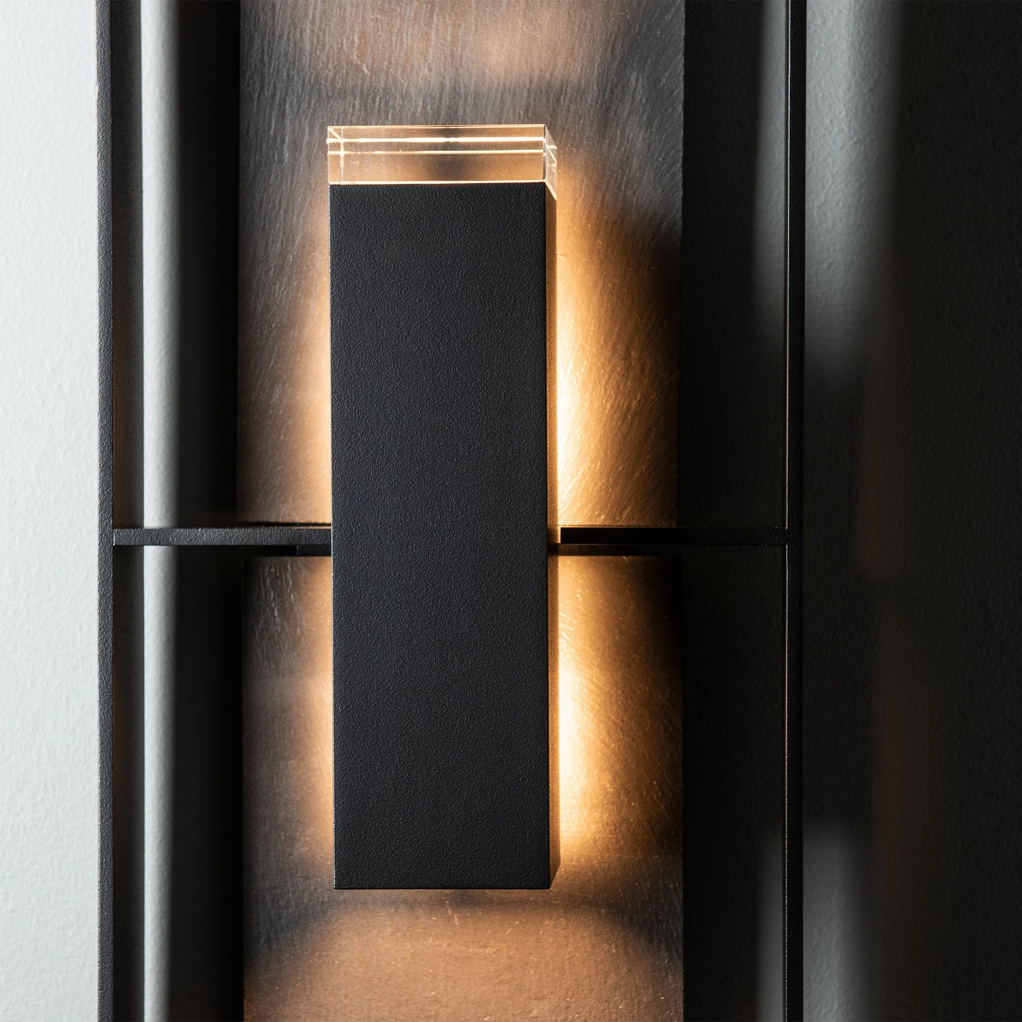 Shadow Box Tall w/Slate Dark Sky Friendly Outdoor Sconce
