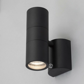 SHARON - CGC Black Dual Outdoor Wall Spotlight With Photocell SensorOutdoor wall sconces with motion sensor