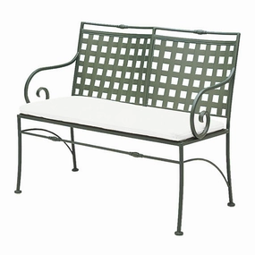 Sheffield Bench W/Cushionrust-proof wrought iron garden set