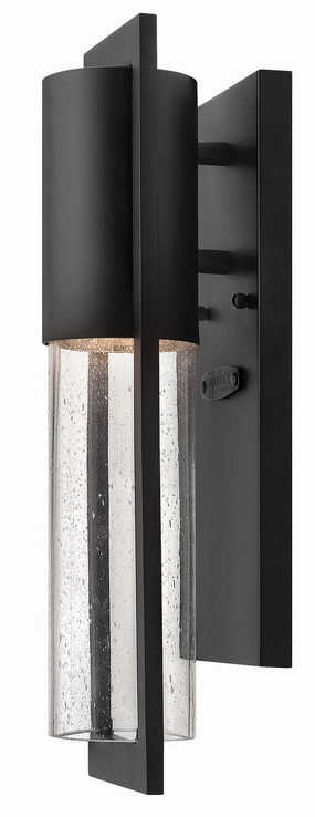 Shelter LED Wall Mount BlackOutdoor wall sconces with motion sensor