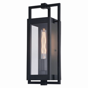 Sheridan One Light Outdoor Wal Mount Matte BlackOutdoor wall sconces with motion sensor