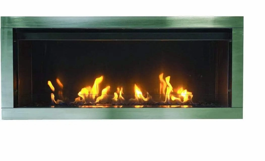 Sierra Flame Tahoe 45" Outdoor Vent Free Linear Gas Fireplace TAHOE-45stone-look outdoor patio fireplace