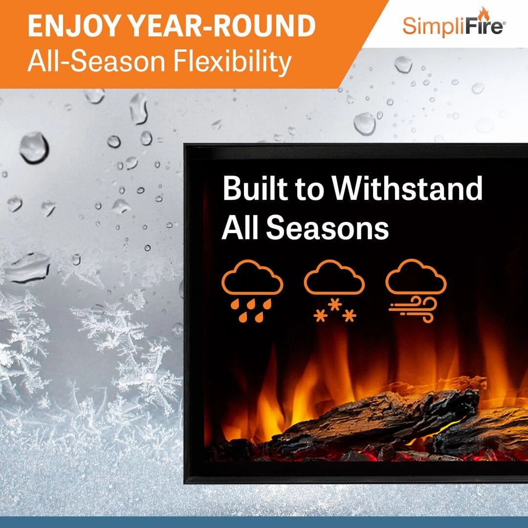 SimpliFire Forum 43-inch Electric Outdoor Fireplace SF-OD43