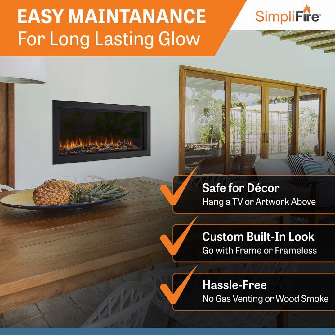 SimpliFire Forum 43-inch Electric Outdoor Fireplace SF-OD43