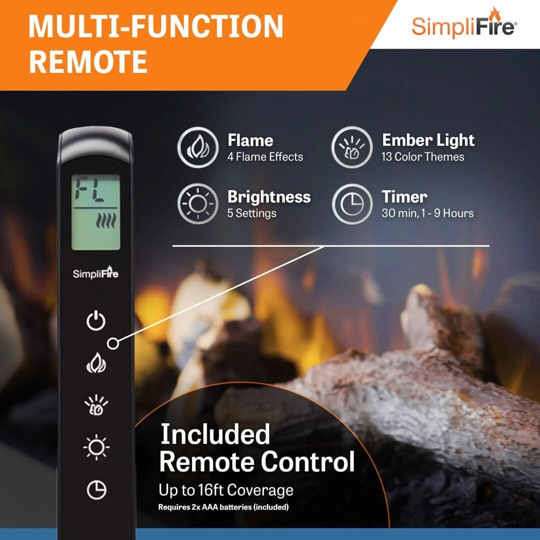 SimpliFire Forum 55-inch Electric Outdoor Fireplace SF-OD55