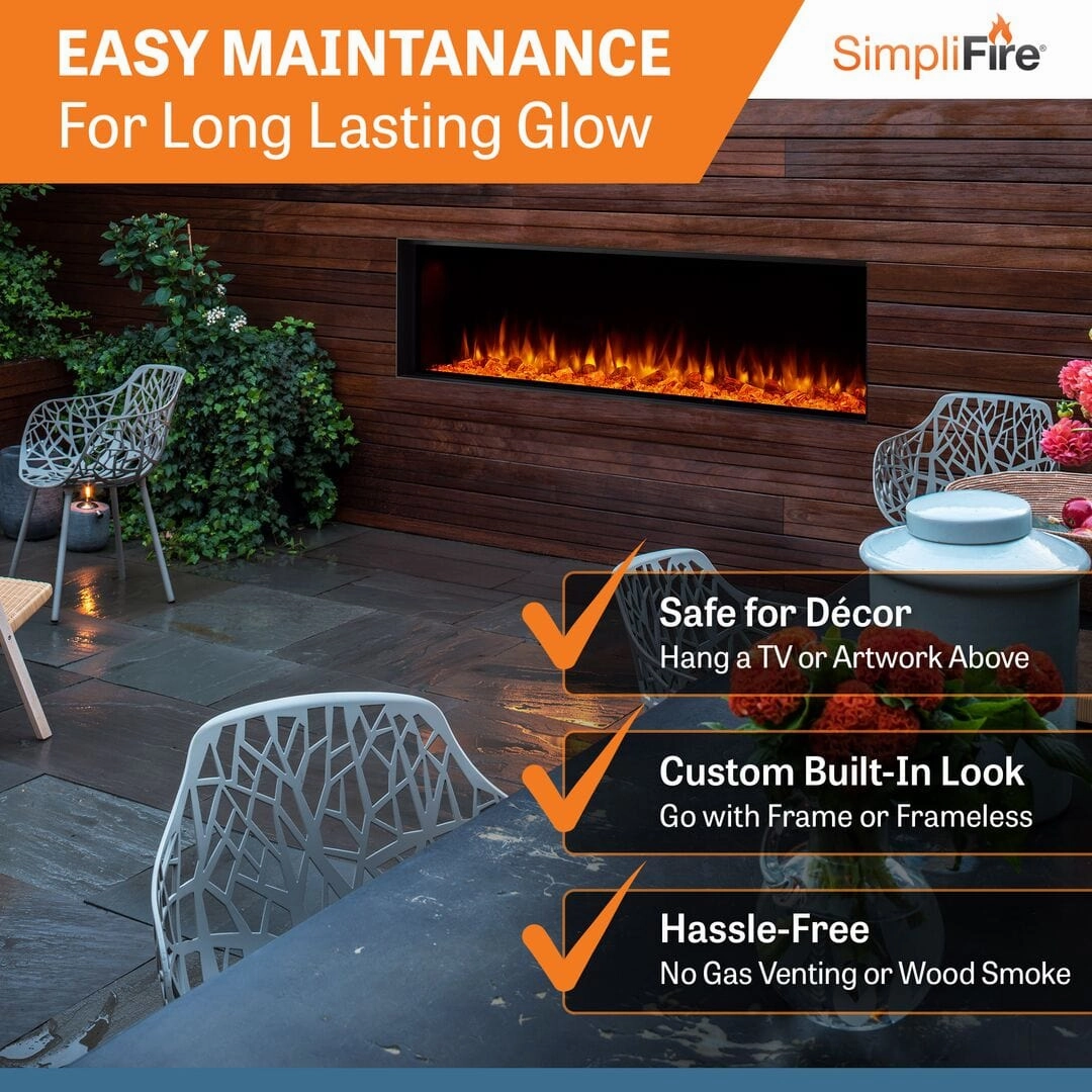 SimpliFire Forum 55-inch Electric Outdoor Fireplace SF-OD55