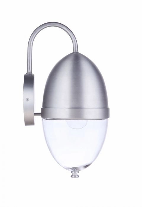 Sivo One Light Outdoor Wall Mount Satin Aluminum