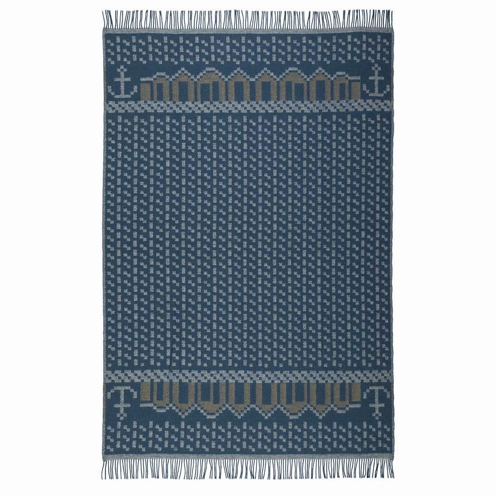 Skaft Marin Wool Blanket
