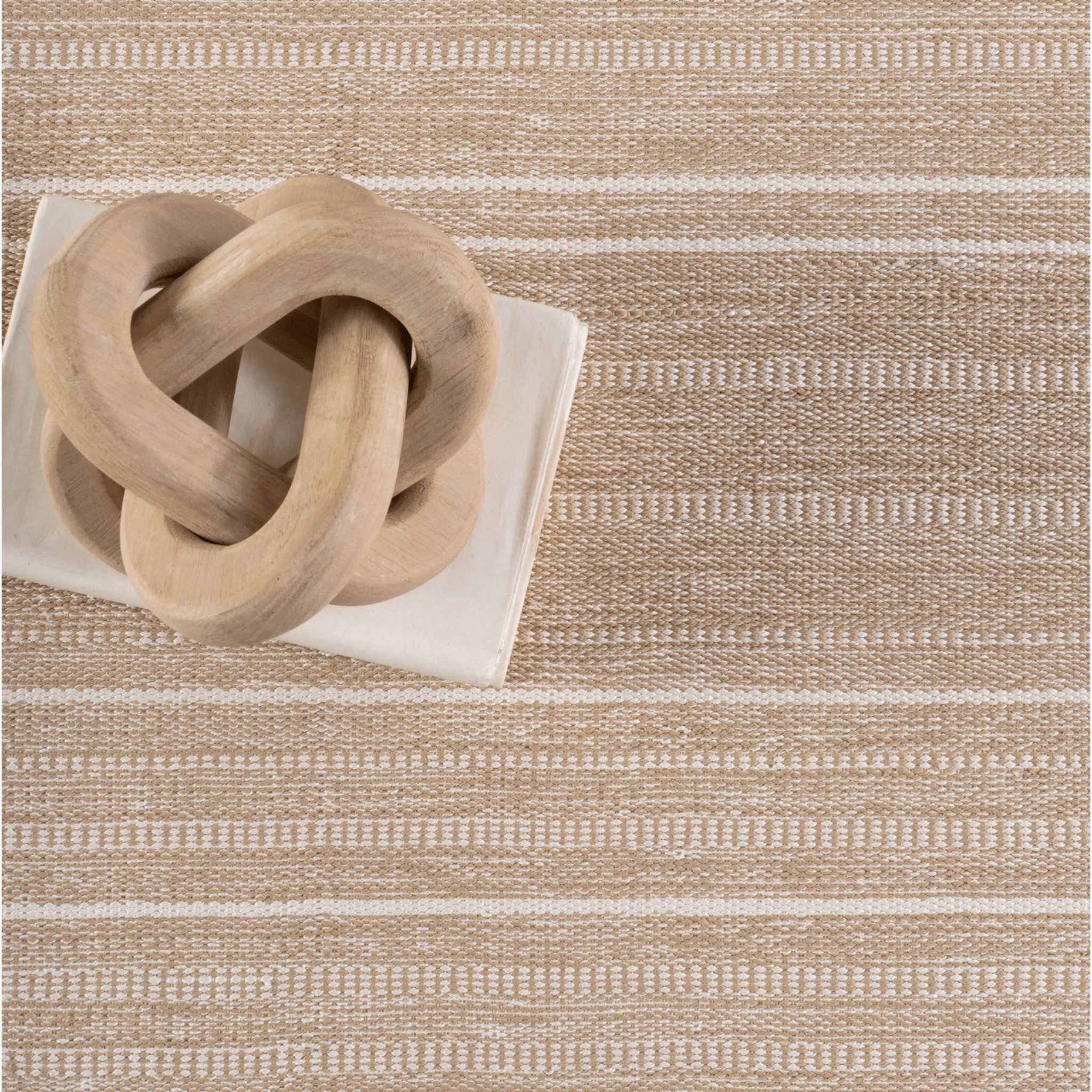 Skipper Stripe Handwoven Indoor/Outdoor Rug - Khaki