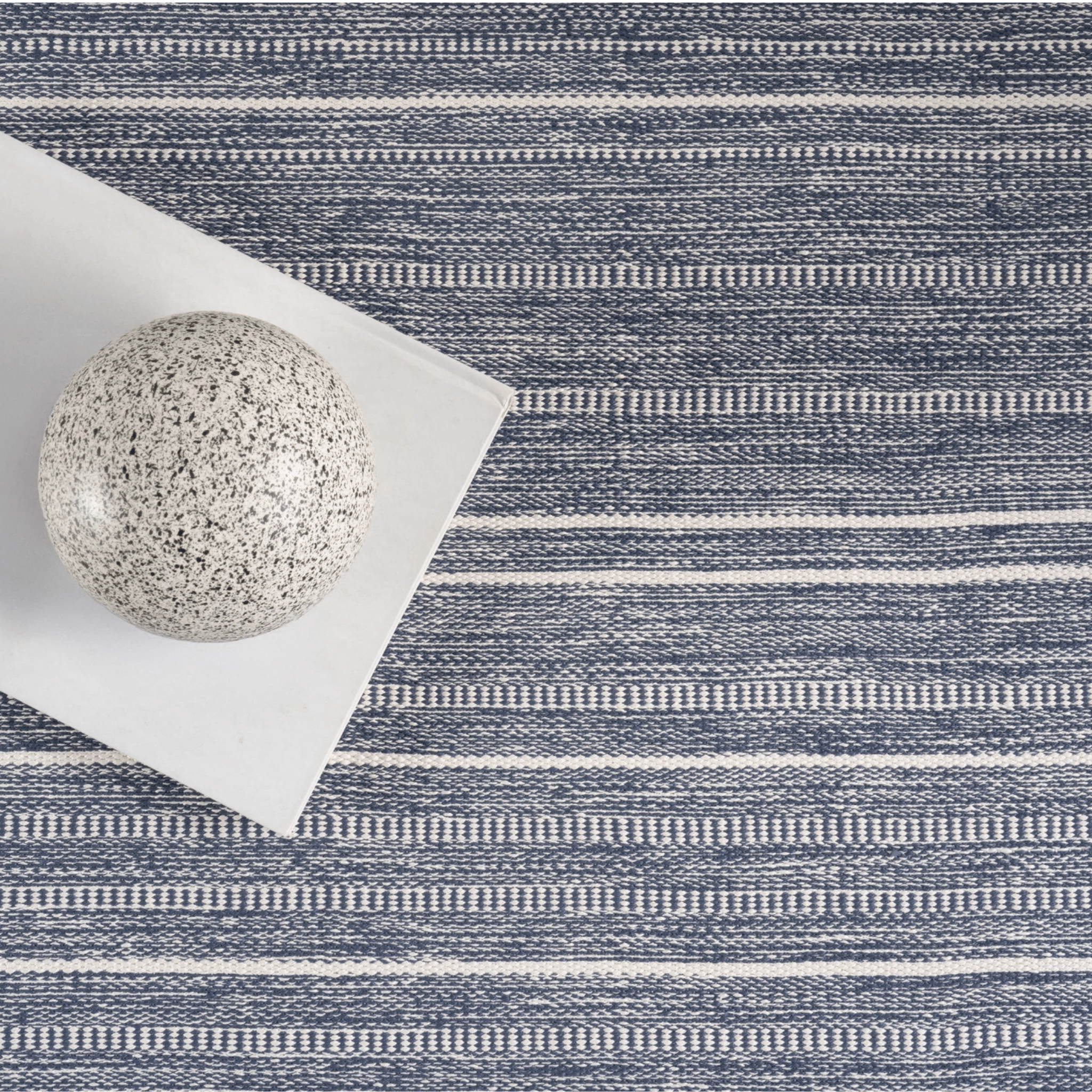 Skipper Stripe Handwoven Indoor/Outdoor Rug - Navy