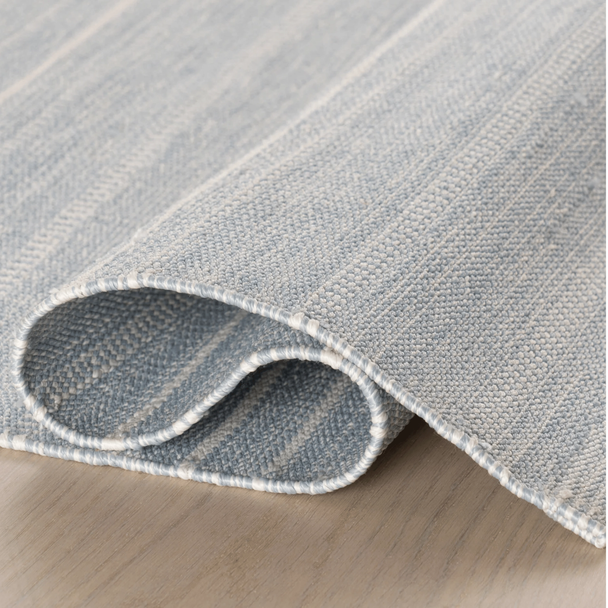 Skipper Stripe Handwoven Indoor/Outdoor Rug - Swedish Blue