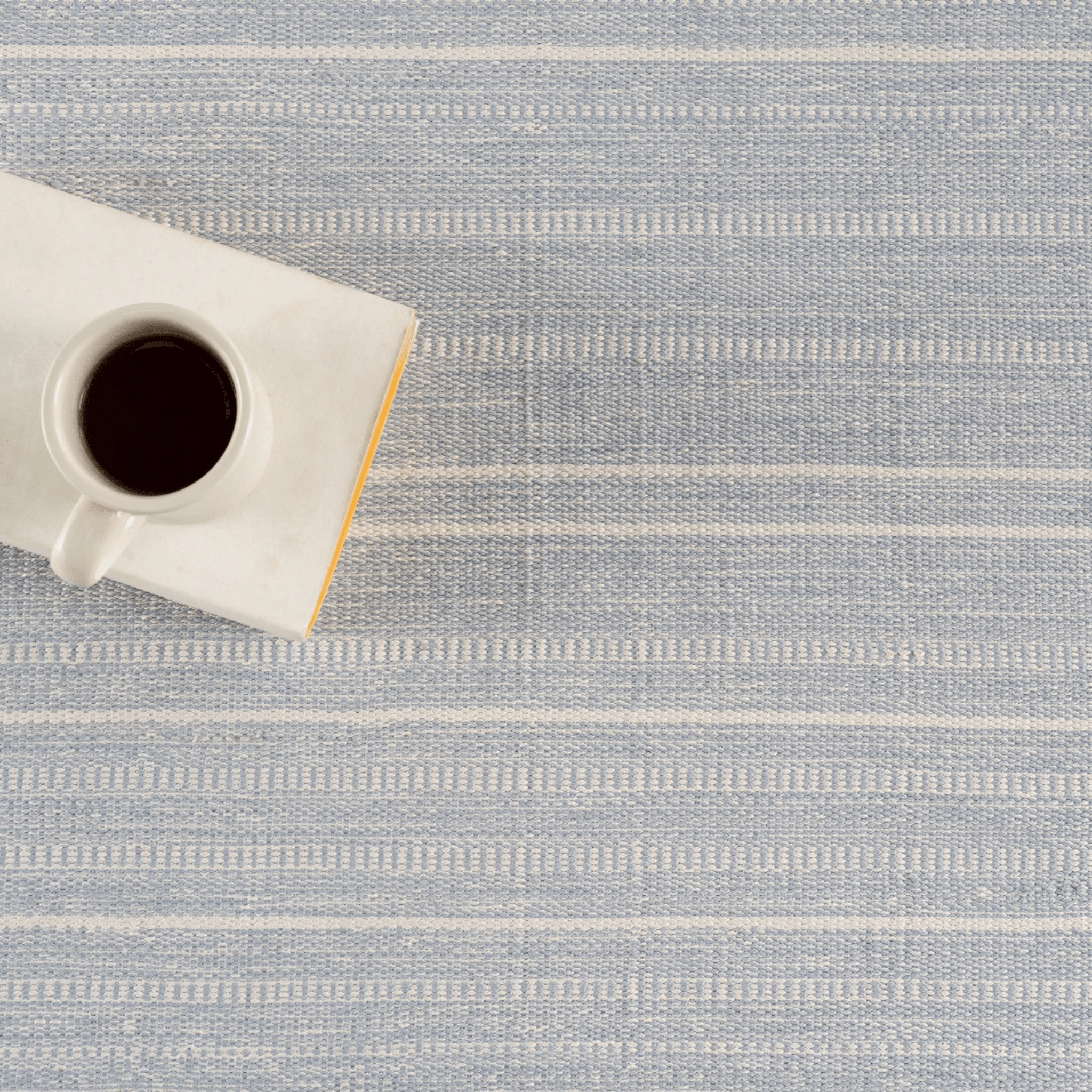Skipper Stripe Handwoven Indoor/Outdoor Rug - Swedish Blue