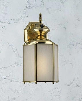 Solid Brass B One Light Outdoor Lantern Solid BrassOutdoor wall sconces with motion sensor