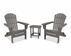 South Beach 3-Piece Folding Adirondack Setoutdoor patio dining furniture set