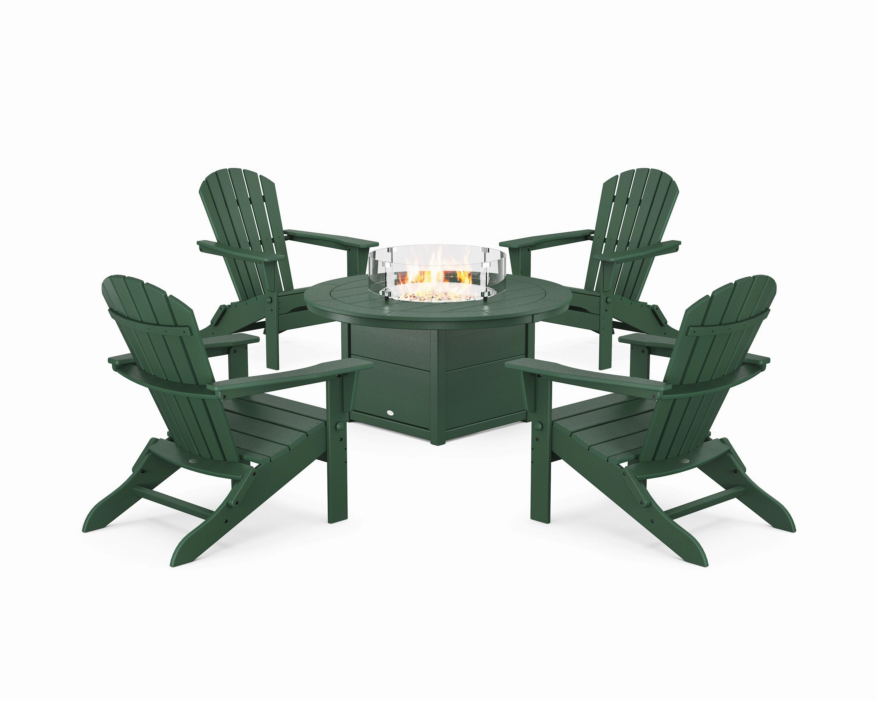 South Beach 5-Piece Folding Adirondack Fire Chat Set