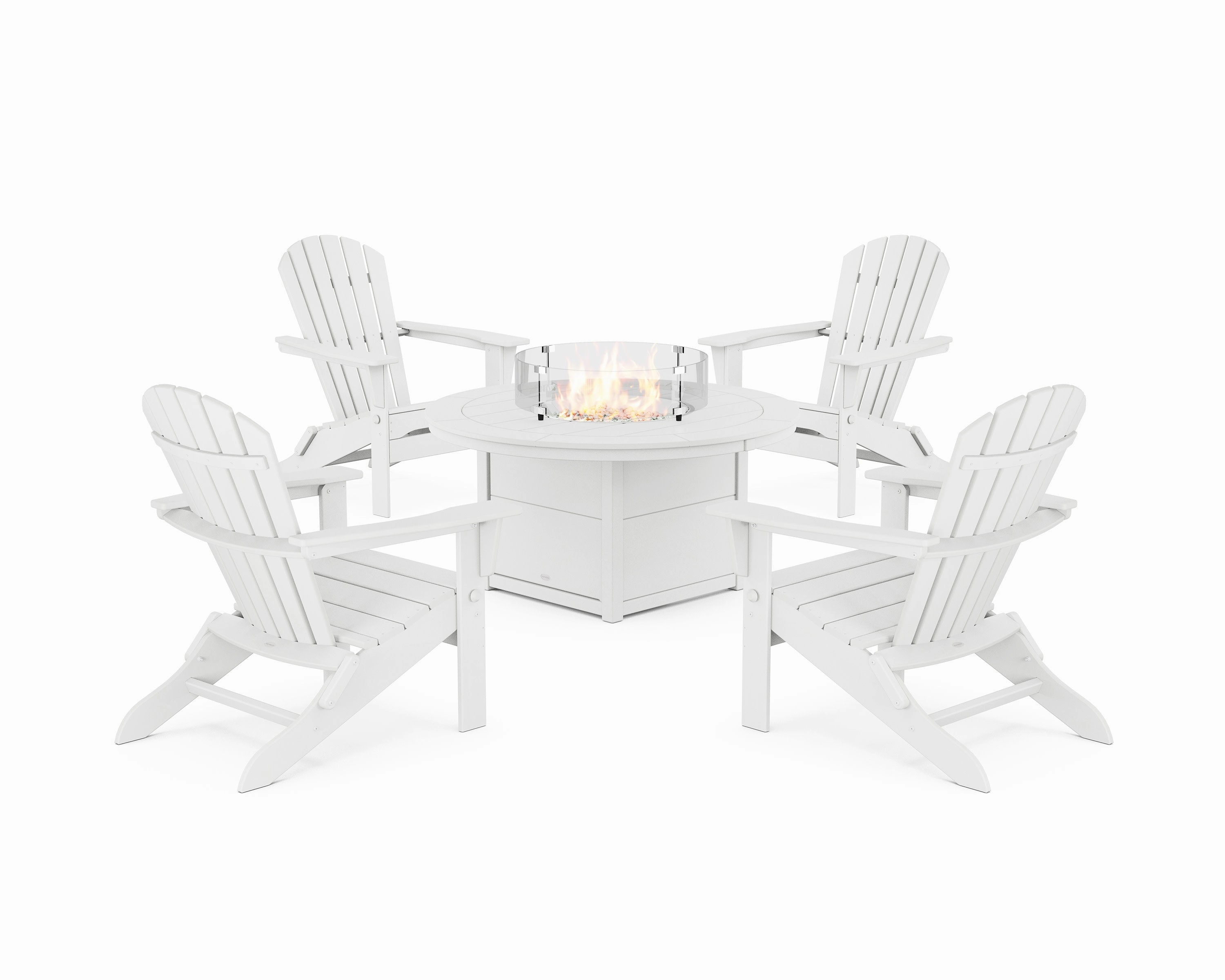 South Beach 5-Piece Folding Adirondack Fire Chat Set